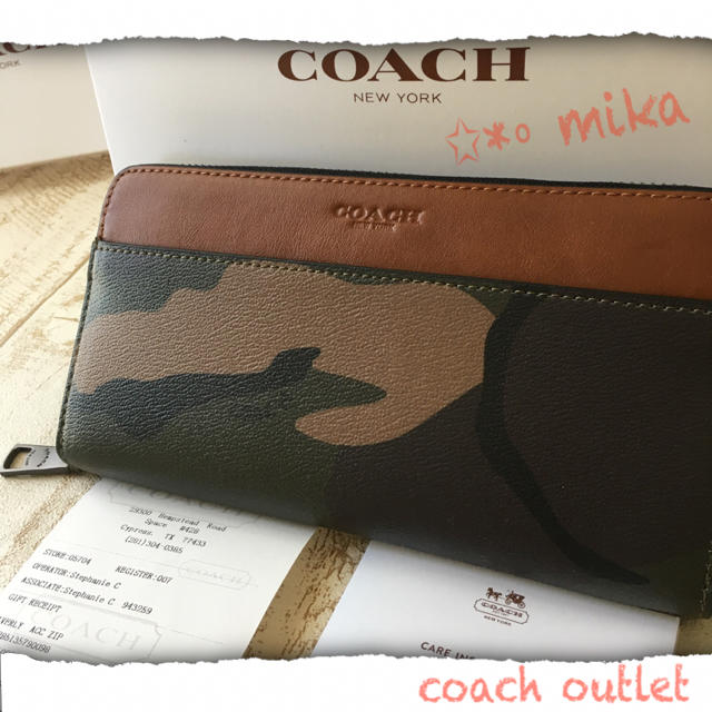 COACH(コーチ)の☆送料無料、即購入OK.COACHメンズ迷彩長財布☆ メンズのファッション小物(長財布)の商品写真