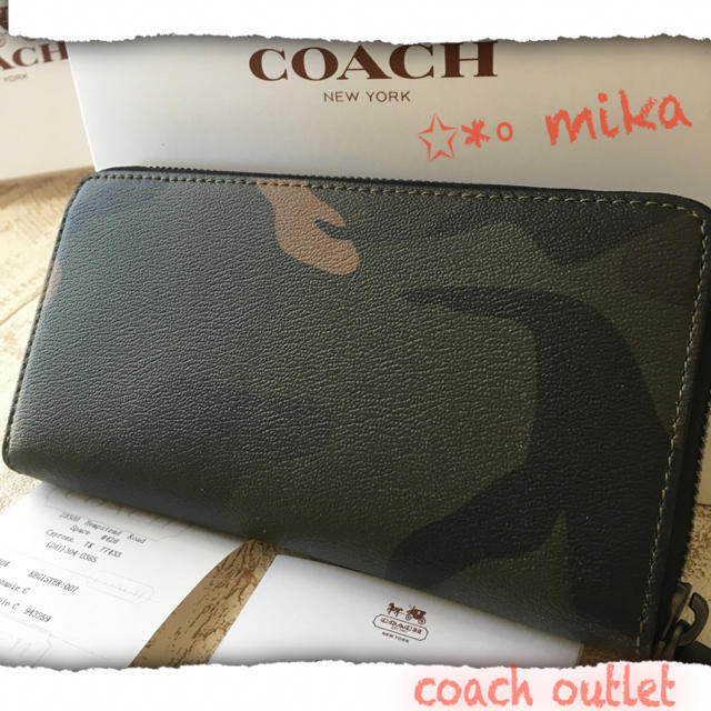 COACH(コーチ)の☆送料無料、即購入OK.COACHメンズ迷彩長財布☆ メンズのファッション小物(長財布)の商品写真