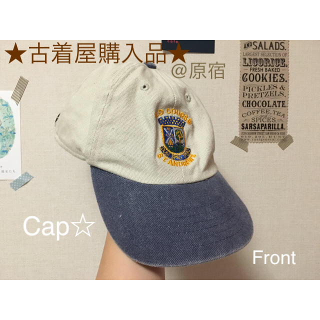 古着☆浅め☆可愛いロゴつきキャップ レディースの帽子(キャップ)の商品写真