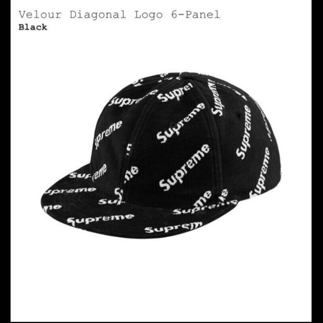 最終値下送込新品supreme velour diagonallogo6 cap