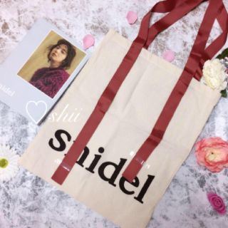 スナイデル(SNIDEL)の新品 未使用 スナイデル ノベルティ ショッパー 佐々木希 クリスマス カラー(トートバッグ)