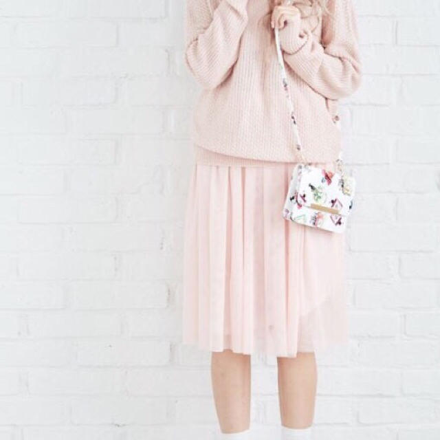 新品 コスメ柄 お財布 ショルダー バッグ ピンク ベージュ レディースのファッション小物(財布)の商品写真