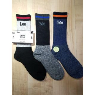 リー(Lee)のメンズの暖か靴下入荷！３足組Leeリー下部総パイルソックスしかも綿混です！(ソックス)