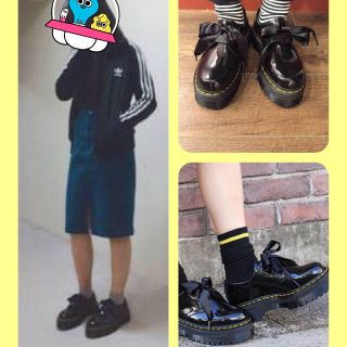 ドクターマーチン(Dr.Martens)の涼さん専用⭕️Dr.Martens(ドクターマーチン) リボン 厚底ダブルソール(ローファー/革靴)