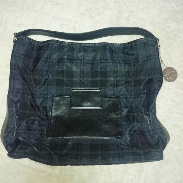美品 銀座YOSHINOYA ショルダーバッグ 黒 革 ナイロン レディースのバッグ(ショルダーバッグ)の商品写真