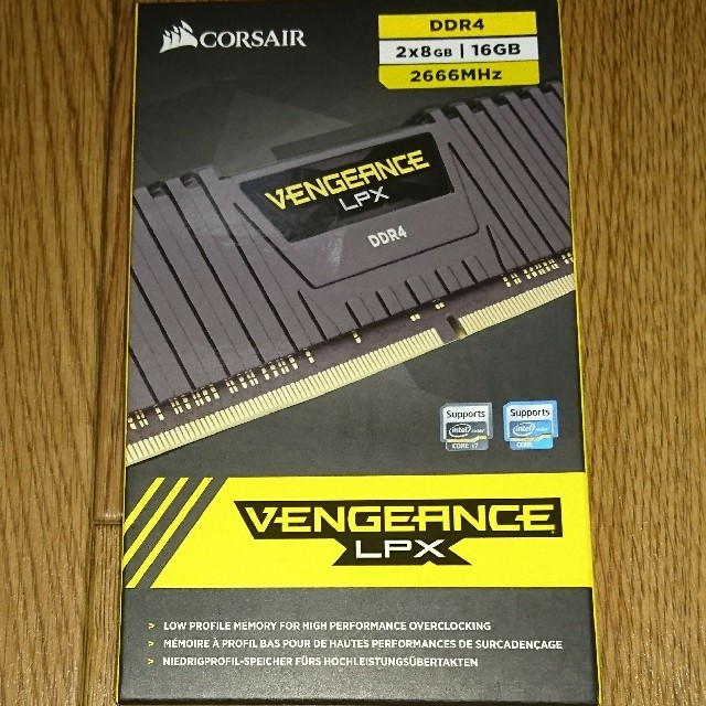 新品 CORSAIR DDR4 メモリ 8GB×2枚キット デスクトップPC用の通販 by ...