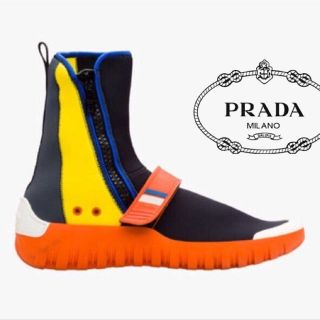 プラダ(PRADA)の【SALE】PRADA ネオプレンハイカットスニーカー プラダ Supreme系(スニーカー)