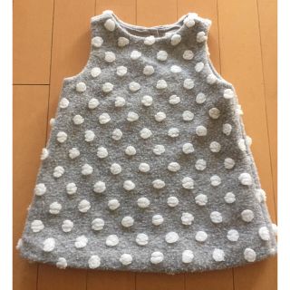 ベビーギャップ(babyGAP)の【kan5様専用】ギャップ フェルト地 ドット ワンピース 70-80(ワンピース)