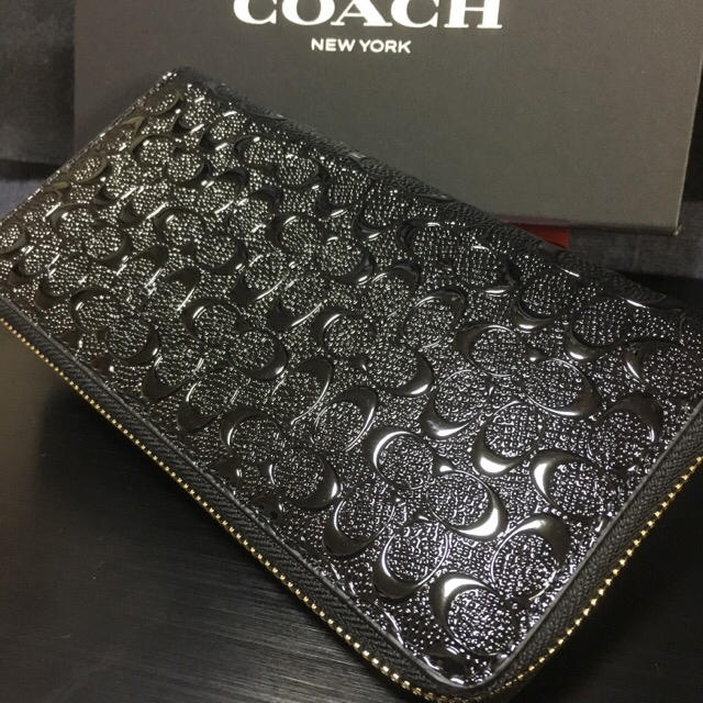 COACH(コーチ)の限定セール❣️新品コーチ長財布F54805パテントレザーシグネチャー2017最新 レディースのファッション小物(財布)の商品写真