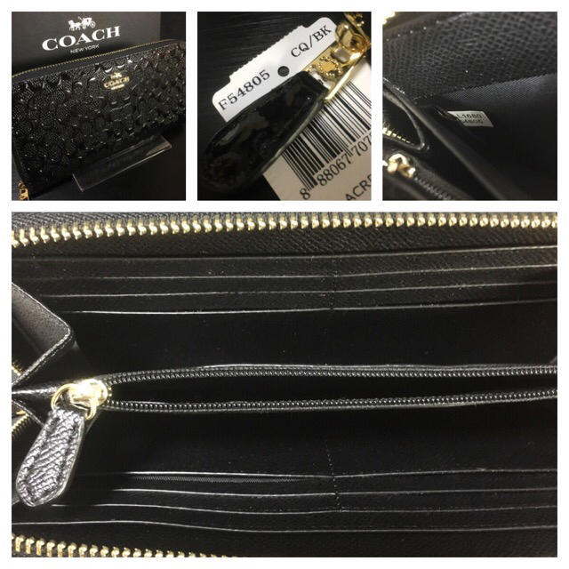 COACH(コーチ)の限定セール❣️新品コーチ長財布F54805パテントレザーシグネチャー2017最新 レディースのファッション小物(財布)の商品写真