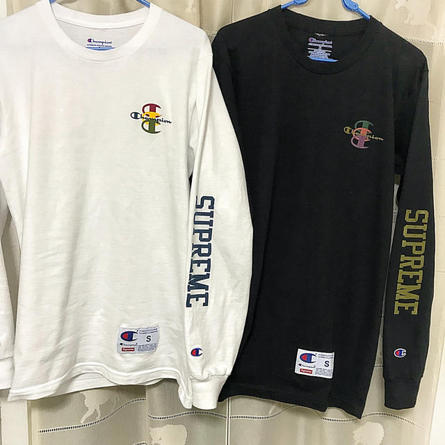 Supreme(シュプリーム)のシュプリーム×チャンピオン ロンＴ 黒 メンズのトップス(Tシャツ/カットソー(七分/長袖))の商品写真