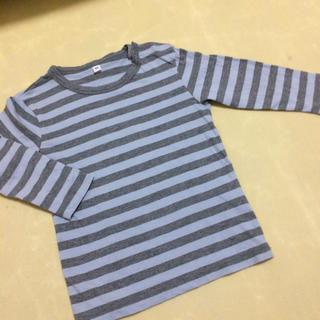 ムジルシリョウヒン(MUJI (無印良品))の90センチ 無印良品 ボーダーTシャツ(Tシャツ/カットソー)