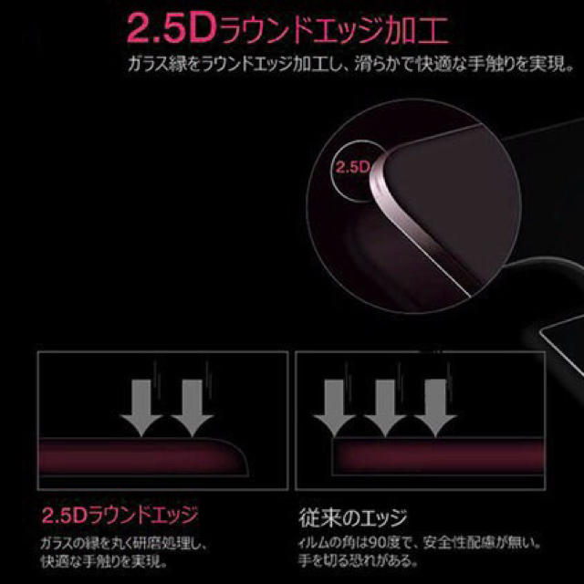 ブルーライトカット iPhone7/8 強化ガラスフィルム 超薄0.26mm スマホ/家電/カメラのスマホアクセサリー(保護フィルム)の商品写真