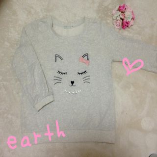 アースミュージックアンドエコロジー(earth music & ecology)のearth ネコちゃんトレーナー ♡(トレーナー/スウェット)