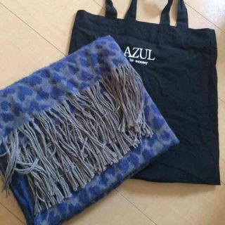 アズールバイマウジー(AZUL by moussy)のショッパー付ハートレオパマフラー(マフラー/ショール)