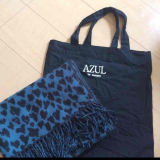 アズールバイマウジー(AZUL by moussy)のショッパー付ハートレオパマフラー(マフラー/ショール)