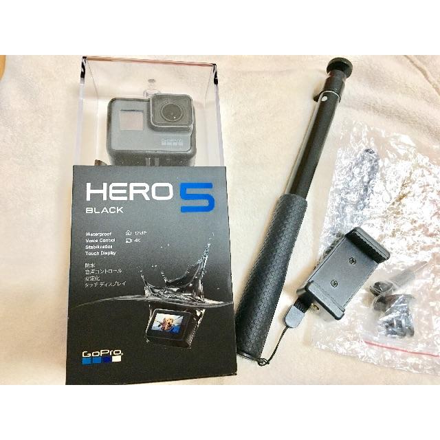 GoPro(ゴープロ)の【最終値下げ】Gopro Hero5 Black スマホ/家電/カメラのカメラ(コンパクトデジタルカメラ)の商品写真