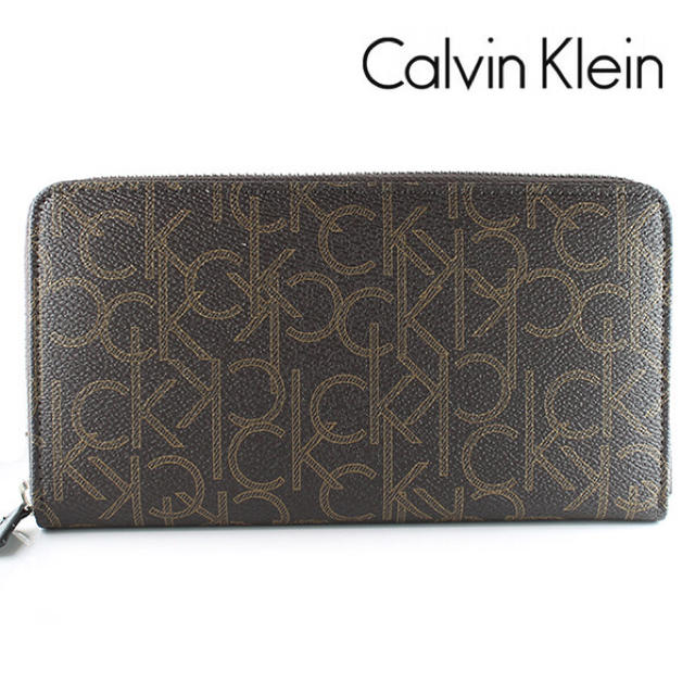 Calvin Klein(カルバンクライン)の新品 カルバンクライン ラウンドファスナー 長財布 79468BR メンズのファッション小物(長財布)の商品写真