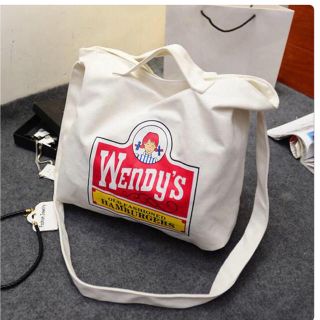 再入荷★wendy'sキャンバス2wayトートバッグ/ホワイト(トートバッグ)