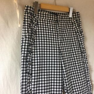 ザラ(ZARA)のギンガムチェックフリルパンツ(カジュアルパンツ)