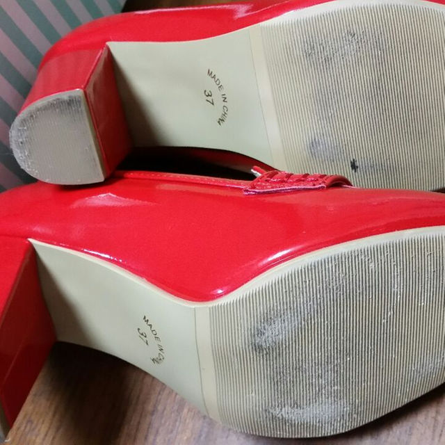 Rope' Picnic(ロペピクニック)のロぺピクニック × HARUTA(ハルタ)　靴RED37【23-23.5】 レディースの靴/シューズ(ハイヒール/パンプス)の商品写真