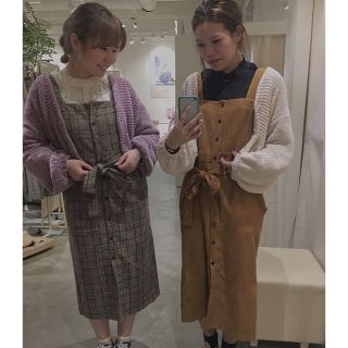 ダブルクローゼット(w closet)のダブルクローゼット♡ グレンチェックナローワンピース(ロングワンピース/マキシワンピース)