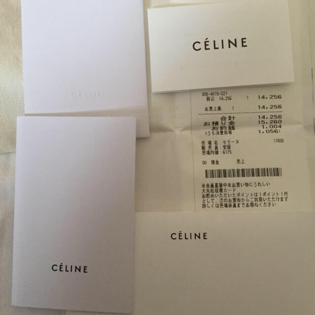 celine(セリーヌ)の【新品未使用】45万 タイ tie chalk 付属ポーチ レディースのファッション小物(ポーチ)の商品写真