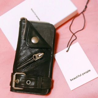 ビューティフルピープル(beautiful people)の新品未使用 beautiful people leather iPhoneケース(ライダースジャケット)