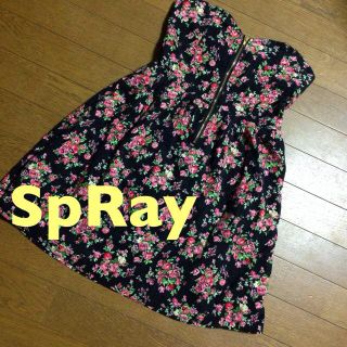 スプレイ(SpRay)のSpRay♡花柄チューブトップワンピ(ミニワンピース)