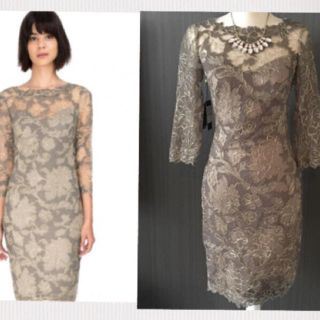 タダシショウジ(TADASHI SHOJI)の新品 グレー タダシショージ Tadashi shoji ワンピース(ミディアムドレス)