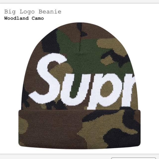 Supreme(シュプリーム)の最安値 タグ付き supreme  big logo beanie メンズの帽子(ニット帽/ビーニー)の商品写真