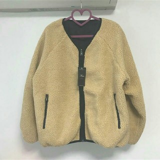 ダブルクローゼット(w closet)の＊ボアブルゾン＊ベージュ＊リバーシブル＊(ブルゾン)