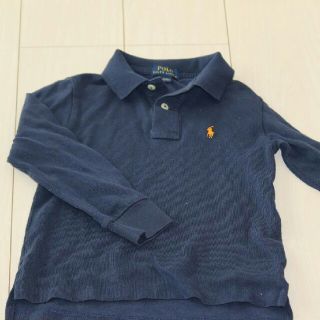 ポロラルフローレン(POLO RALPH LAUREN)の送料込み　ラルフローレン 長袖 ポロシャツ 110 ネイビー　オレンジ　キッズ(Tシャツ/カットソー)