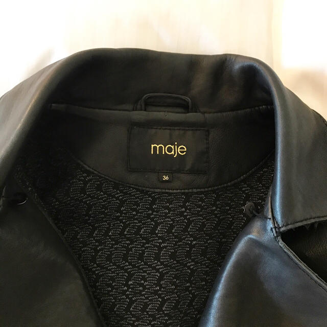 maje Maje マージュ レザーライダース 検ドゥロワー ザシークレット