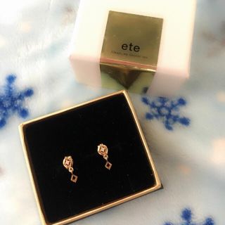 エテ(ete)の【値下20日まで】ete ダイヤピアス イエローゴールド18K(ピアス)