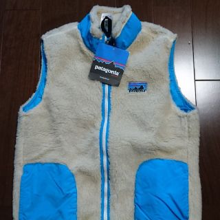 パタゴニア(patagonia)の新品 キッズ パタゴニア レトロXベスト ナチュラル Lサイズ フリース(ジャケット/上着)