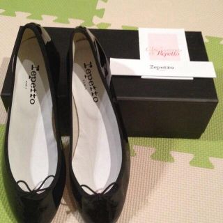 レペット(repetto)のレペット☆ バレエシューズ 黒エナメル(ハイヒール/パンプス)