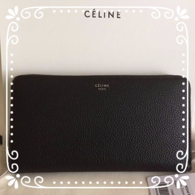 新品未使用　CELINE ラウンドジップ　長財布　ブラック財布