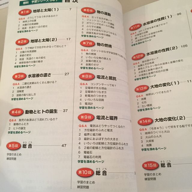 四谷大塚 予習シリーズ 理科5年下