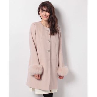 laissepasse♡ladyノーカラーコート+ティペット付き!
