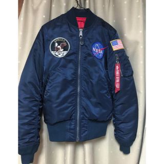 アルファインダストリーズ(ALPHA INDUSTRIES)の(美品)ALPHAINDASTRES MA-1 nasa Apollo(ミリタリージャケット)