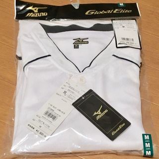 ミズノ(MIZUNO)の新品未使用★ミズノ グローバルエリート ベースボールシャツ 紺色 ネイビー(その他)