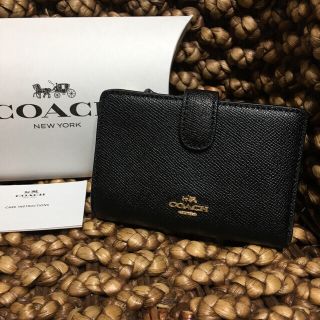 コーチ(COACH)の新品正規品 COACH 型押しレザー二つ折り財布(財布)