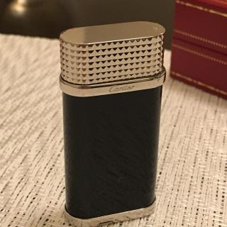 カルティエ(Cartier)の92様 【Cartier】カルティエ ライター シルバー×ブラック 着火確認済み(タバコグッズ)