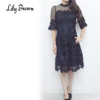 リリーブラウン(Lily Brown)のおはな様専用 lily brown レース切替ワンピース ドレス(ひざ丈ワンピース)