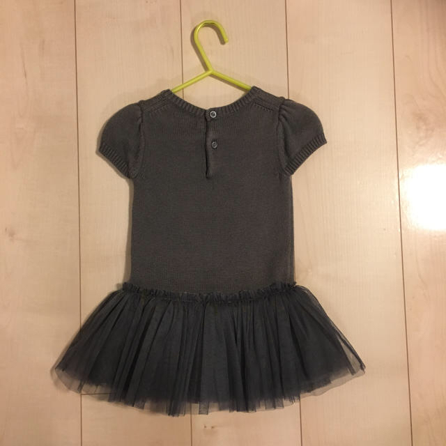 babyGAP(ベビーギャップ)のベビーギャップ　チュール付ニットワンピ キッズ/ベビー/マタニティのベビー服(~85cm)(ワンピース)の商品写真