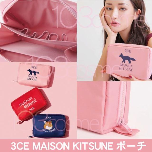 3ce(スリーシーイー)の直営店【ショッパー付】3CE MAISON KITSUNEポーチ【送料込】 レディースのファッション小物(ポーチ)の商品写真