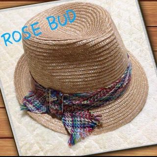 ローズバッド(ROSE BUD)のROSE BUDむぎわら(ハット)