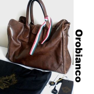 オロビアンコ(Orobianco)の付属品有 オロビアンコ 総レザー オールレザー 鞄 ビジネスバッグ メンズ(ビジネスバッグ)