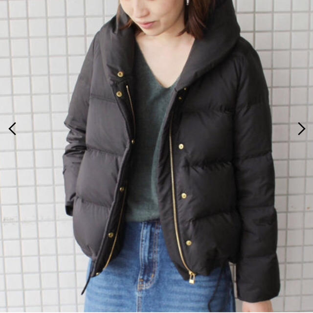 新品未使用 ショールフード ショートダウンコート【ブラック】 | www